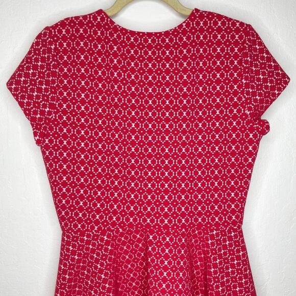 NWOT Leota Ursula Bellissimo Pink Short Sleeve Textured Knit Fit and Flare Dress - Picture 9 of 12